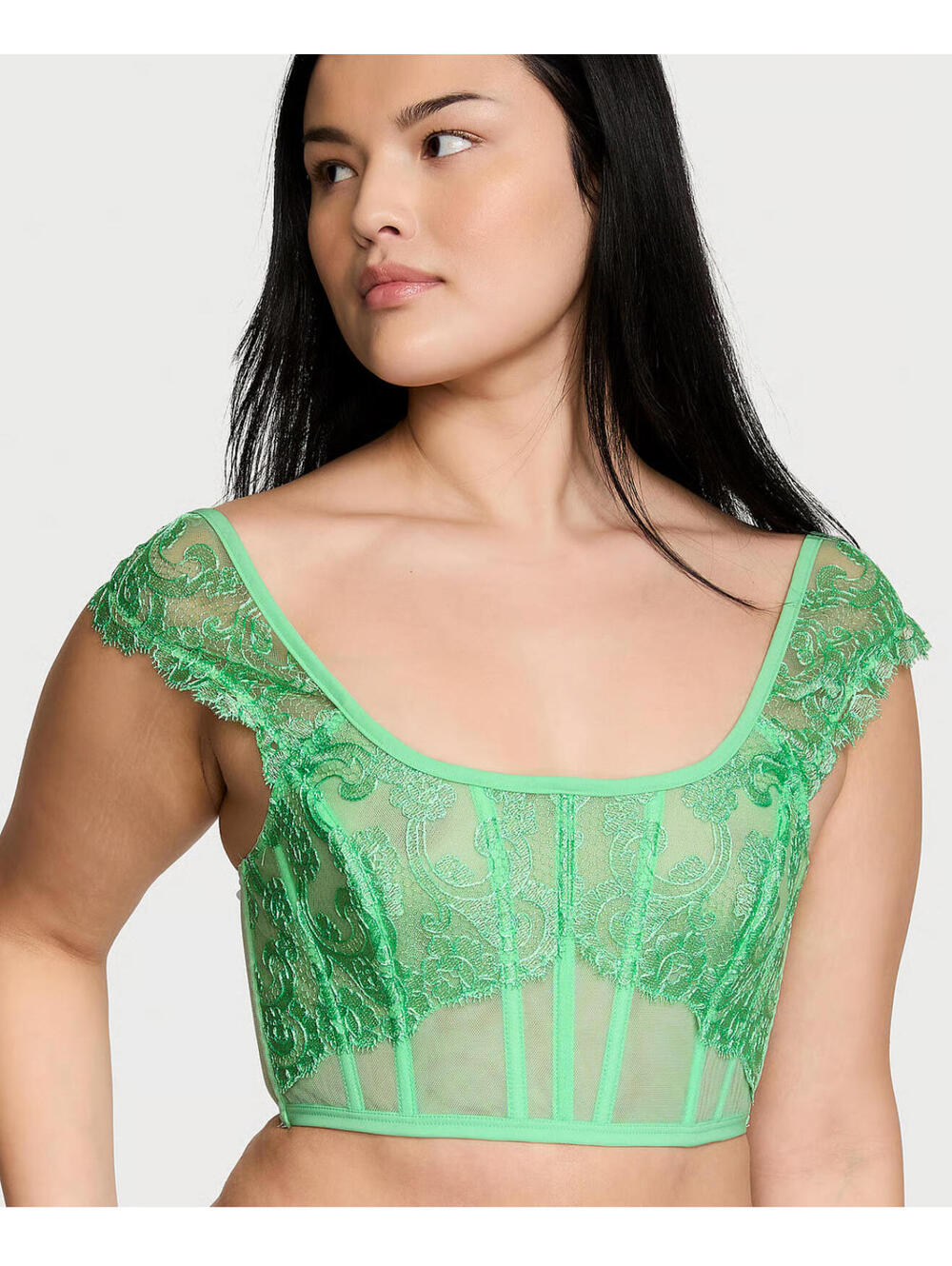 Victoria’s Secret DREAM ANGELS Boho Floral Embroidery Corset Top Size Small